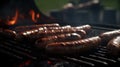 Grilling Perfection: Sizzling Sausages in the Garden