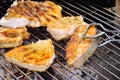 Grilling steak from fish Royalty Free Stock Photo