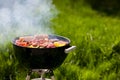 Grilling at summer weekend Royalty Free Stock Photo