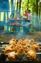 Grilling summer weekend Royalty Free Stock Photo