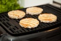 Grilling Turkey Burgers Royalty Free Stock Photo