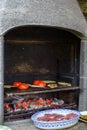 Grilling vegetables in barbecue Royalty Free Stock Photo