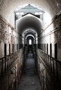 Grim and abandoned corridors of an old prison
