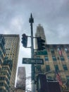 Grim image of intersection of 5th Avenue Street in New York City, USA Royalty Free Stock Photo