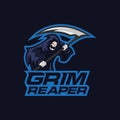 Grim Reaper Bold Mascot or Logo Vector Design