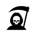Grim reaper death hood skull icon. Vector illustration eps 10
