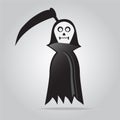 Grim reaper Ghost with scythe Halloween sign Royalty Free Stock Photo