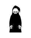 Grim Reaper Isolated. Death in hood on white background