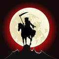 Grim Reaper Ride Horse Illustration Royalty Free Stock Photo