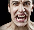 Grimace of angry furious stressed man Royalty Free Stock Photo