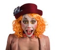 Grimace clown Royalty Free Stock Photo