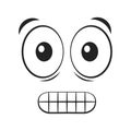 Grimace face cartoon vector