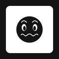 Grimacing emoticon icon, simple style Royalty Free Stock Photo