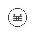 Grimacing face emoticon line icon Royalty Free Stock Photo