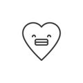 Grimacing Face emoticon outline icon Royalty Free Stock Photo