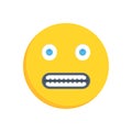 Grimacing face vector flat colour icon