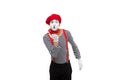 grimacing mime sending air kiss