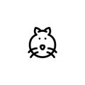 Grimalkin pussycat cat Outline Icon, Logo, and illustration