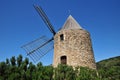 Grimaud, France - april 16 2016 : wind mill