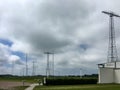 Towers of UNESCO Grimeton longwave radio station Royalty Free Stock Photo