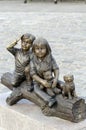 Grimm brothers story characters statue