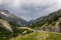 Grimsel pass and barrage in Switzerland in Alps Royalty Free Stock Photo