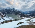 The Grimsel Pass summer landscape with lake Switzerland