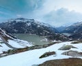 The Grimsel Pass summer landscape with lake (Switzerland)