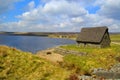 Grimwith Reservoir And Cruck Barn Royalty Free Stock Photo