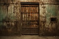 Grimy Prison doors old. Generate Ai