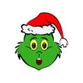 Grinch in concerned about emoji icon