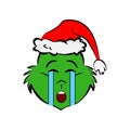 Grinch in cry emoji icon