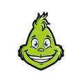 Grinch emoticon Grinning Face Sticker Royalty Free Stock Photo