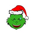 Grinch in eyes with hearts emoji icon