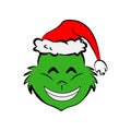 Grinch in happy emoji icon