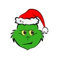 Grinch in indifference emoji icon