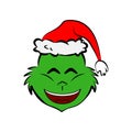 Grinch in smile emoji icon