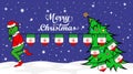 Grinch steals national flag of Iran illustration. Green Ogre in Christmas poster