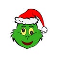 Grinch in vexation emoji icon