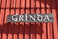 A sign on the island of Grinda in the Stockholm archipelago Royalty Free Stock Photo