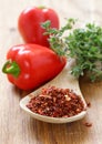 Grinded sweet paprika Royalty Free Stock Photo