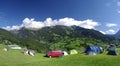 Grindelwald Campsite Royalty Free Stock Photo