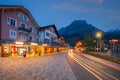Grindelwald, Switzerland Townscape at Blue Hour Royalty Free Stock Photo