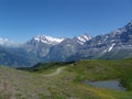 Grindelwald Valley from Kleine Scheidegg Royalty Free Stock Photo