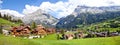 Grindelwald Village Panorama Royalty Free Stock Photo