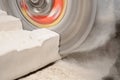 Grinder Cutting Concrete Block Royalty Free Stock Photo
