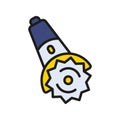 Grinder icon in color with line for mechanic, workshop, and industry content Royalty Free Stock Photo