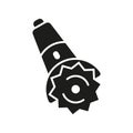 Grinder icon in glyph for tool, mechanic, and power equipment visuals Royalty Free Stock Photo