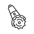 Grinder icon in line style for mechanic, repair, and industry applications Royalty Free Stock Photo