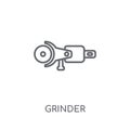 Grinder linear icon. Modern outline Grinder logo concept on whit